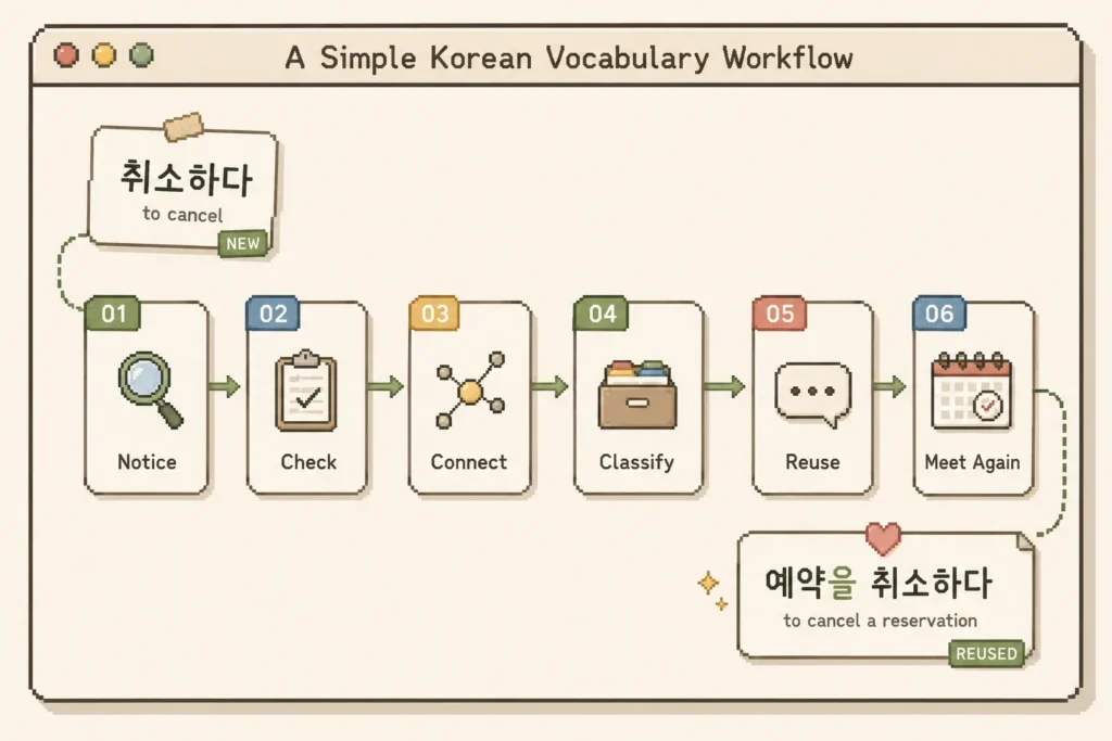 A Simple Korean Vocabulary Workflow