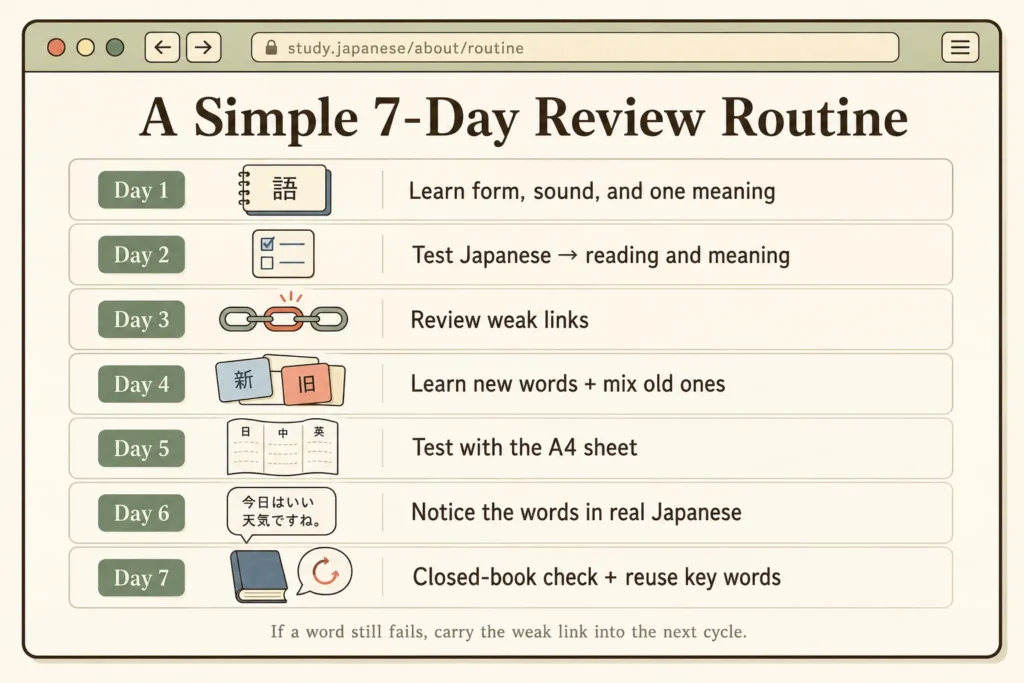 A Simple 7-Day Review Routine