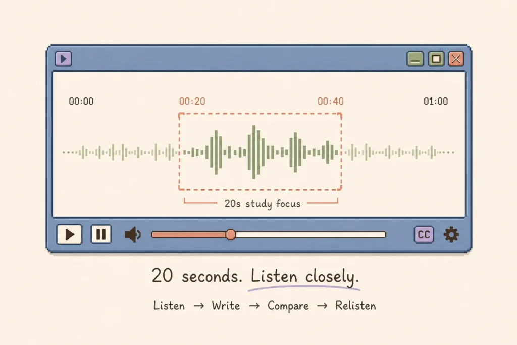Step 1. Choose 20–30 Seconds of Difficult Audio