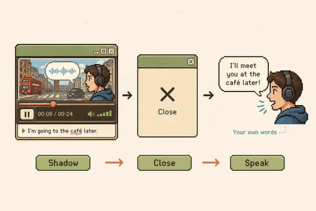 The Step Most Shadowing Guides Miss: Speak Without the Audio