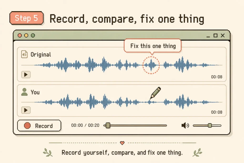 Step 5. Record Yourself, Compare, and Fix One Thing