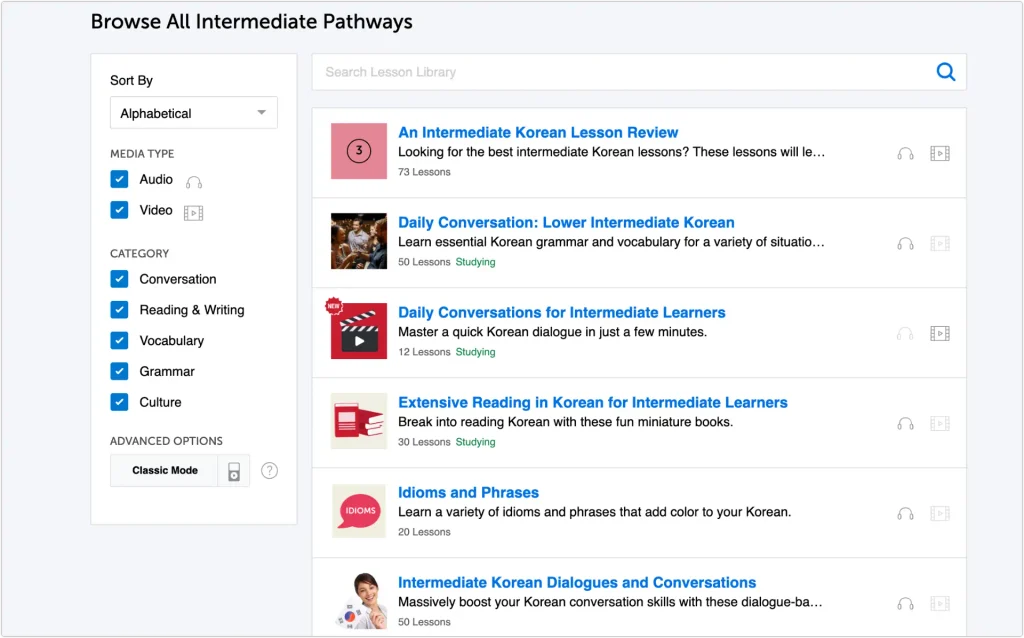 After learning the methods in this guide, KoreanClass101 gives you a convenient place to start practicing them right away.