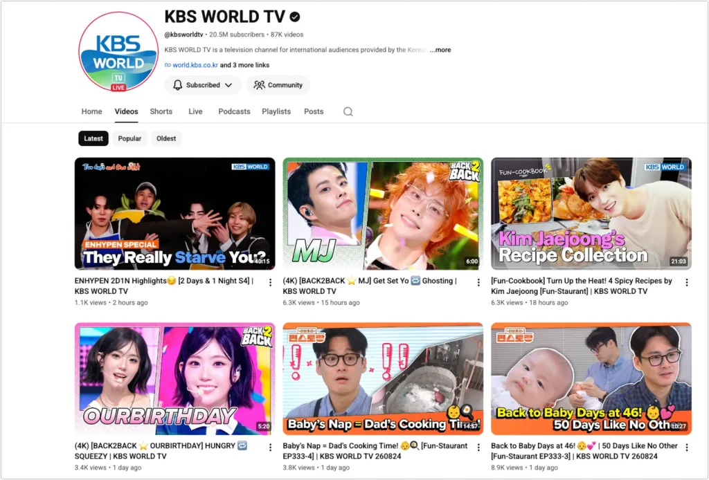KBS WORLD TV clips