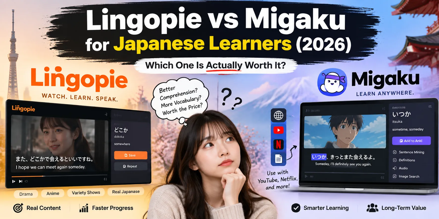 Lingopie vs Migaku for Japanese Learners (2026): Which One Is Actually Worth It?
